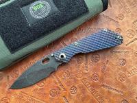 Купить Нож складной Mick Strider Custom SnG DGG, Nightmare trisula grind, ti Iridescent blue/purple в интернет-магазине Artknives.ru 