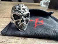 Купить Кольцо Borka Blades Silver Skull "Who Dares Wins" Ring Size 11 в интернет-магазине Artknives.ru 