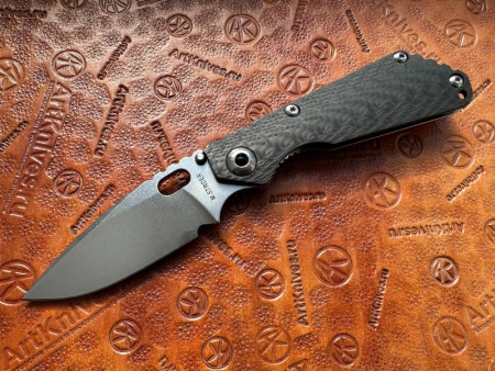 Купить Нож складной Strider Knives SnG CC, s30v, Dagger Grind Stonewashed, Carbon в интернет-магазине Artknives.ru 