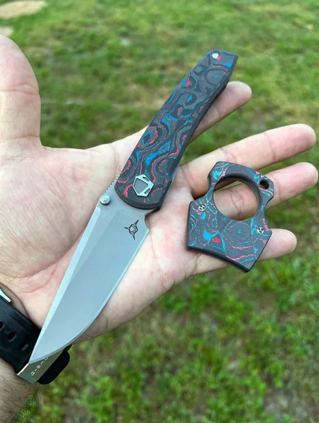 Купить Карбон Pink N Blue, размеры: 240х120х3.5 мм, Camo Carbon в интернет-магазине Artknives.ru 