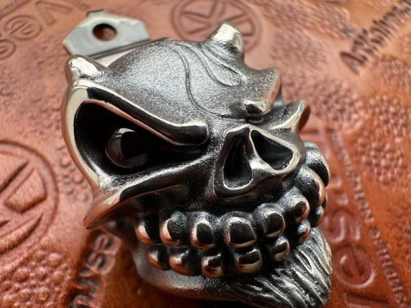 Купить Клипса Large Devil Slickster Steel Flame x Starlingear для ножей Strider в интернет-магазине Artknives.ru 