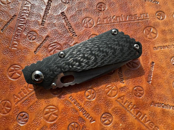Купить Нож складной Strider Knives SnG CC, s30v, Dagger Grind Stonewashed, Carbon в интернет-магазине Artknives.ru 