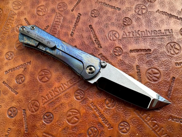Купить Нож складной Marfione Custom Borka Blades SB Tanto - Star Grind Mirror Polish - Cosmic/ Galactic в интернет-магазине Artknives.ru 