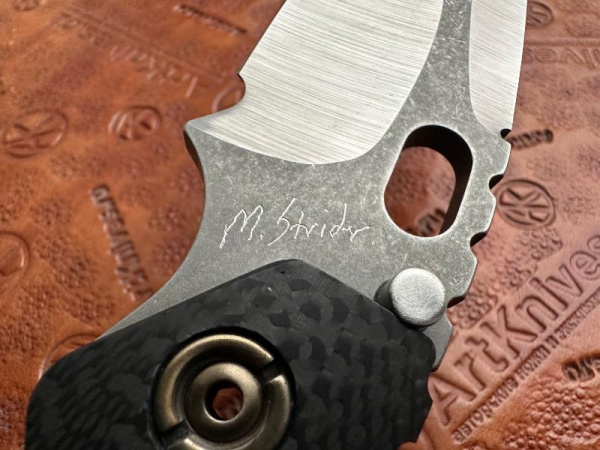 Купить Нож складной Mick Strider Custom SnG XL, Nightmare, Carbon в интернет-магазине Artknives.ru 