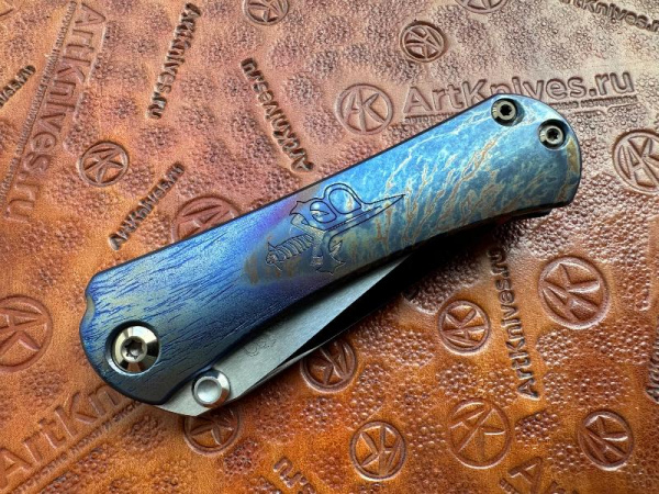 Купить Нож складной Marfione Custom Borka Blades SB Tanto - Star Grind Mirror Polish - Cosmic/ Galactic в интернет-магазине Artknives.ru 