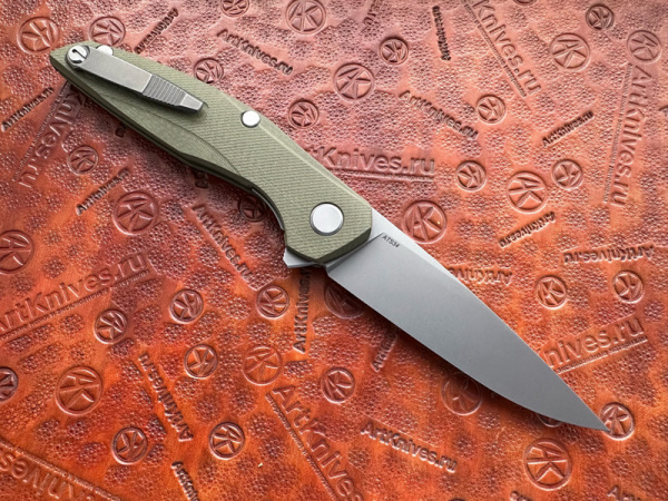 Купить Нож 111, ATS34, Olive G10, MRBS, МБШ в интернет-магазине Artknives.ru 