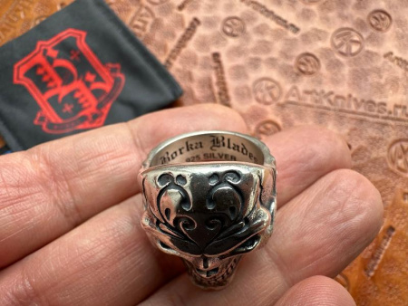 Купить Кольцо Borka Blades Silver Skull "Who Dares Wins" Ring Size 11 в интернет-магазине Artknives.ru 