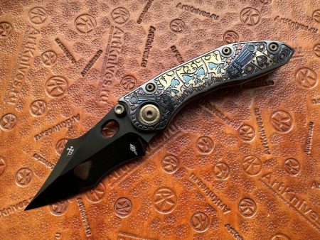 Купить Нож складной кастомный Borka Blades/Ti2 Design Stitch 2026 Gambler Serpent DLC в интернет-магазине Artknives.ru 