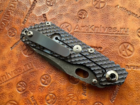 Купить Нож складной Mick Strider Custom SnG DGG, Nightmare trisula grind, ti Iridescent blue/purple в интернет-магазине Artknives.ru 