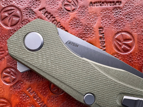 Купить Нож 111, ATS34, Olive G10, MRBS, МБШ в интернет-магазине Artknives.ru 