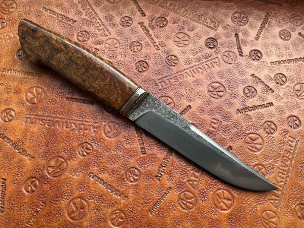 Купить Авторский нож Сканди, ламинат 15v, Амбойна, Ярослав Болотов в интернет-магазине Artknives.ru 