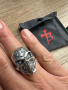 Купить Кольцо Borka Blades Silver Skull "Who Dares Wins" Ring Size 11 в интернет-магазине Artknives.ru 