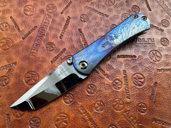 Купить Нож складной Marfione Custom Borka Blades SB Tanto - Star Grind Mirror Polish - Cosmic/ Galactic в интернет-магазине Artknives.ru 