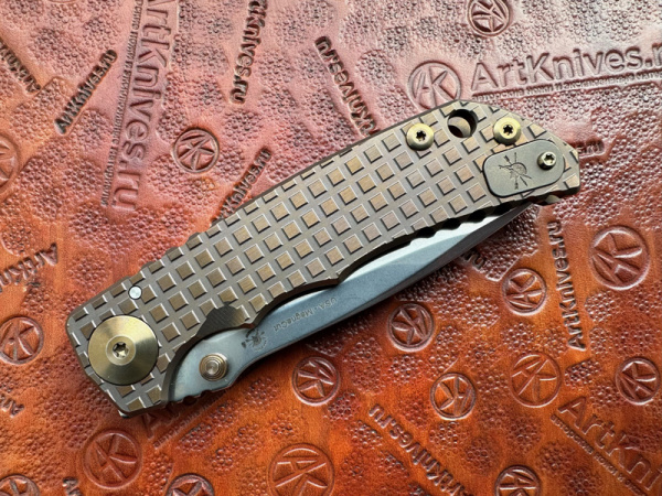 Купить Нож складной Spartan Blades, Harsey Folder, Custom, SF5, MagnaCut, Monkey Edge FRAG Pattern Bronze в интернет-магазине Artknives.ru 